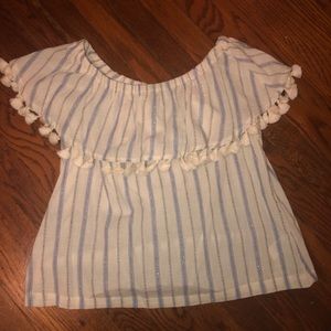 off the shoulder short beach top